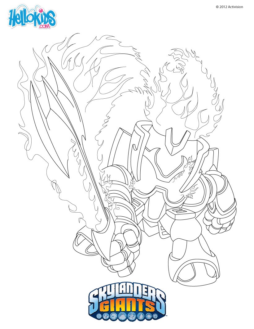 IGNITOR printable page Coloring page SUPER HEROES Coloring Pages SKYLANDERS GIANTS coloring pages