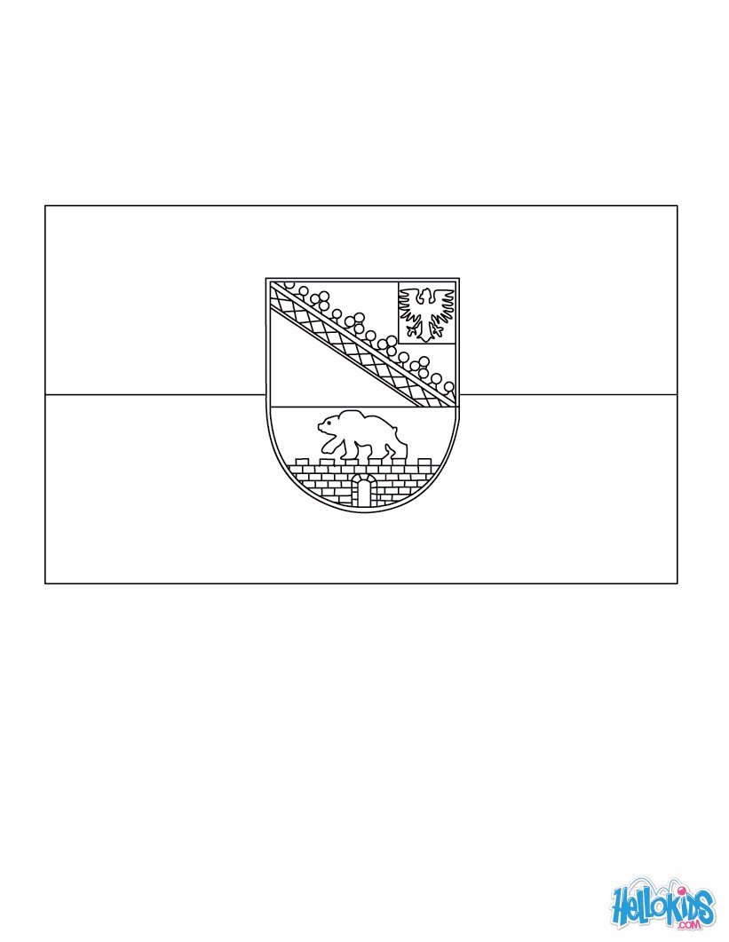 flag of saxonyanhalt coloring pages  hellokids