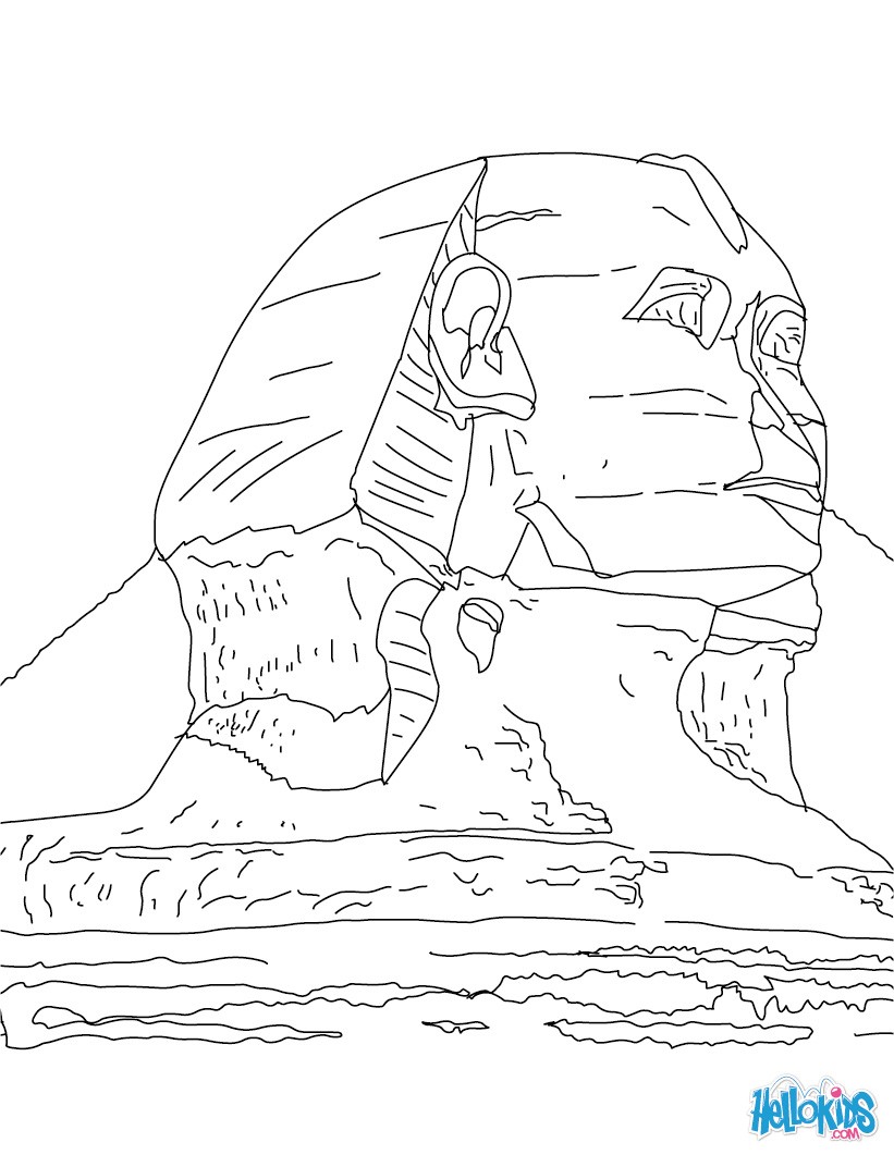 ABU SIMBEL TEMPLE SPHINX OF GIZA coloring page Coloring page COUNTRIES Coloring Pages EGYPT coloring pages