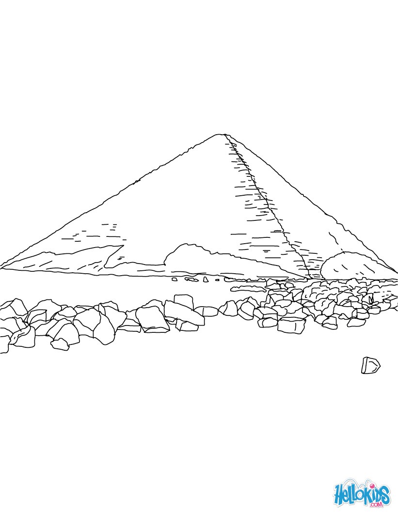 pyramid coloring page