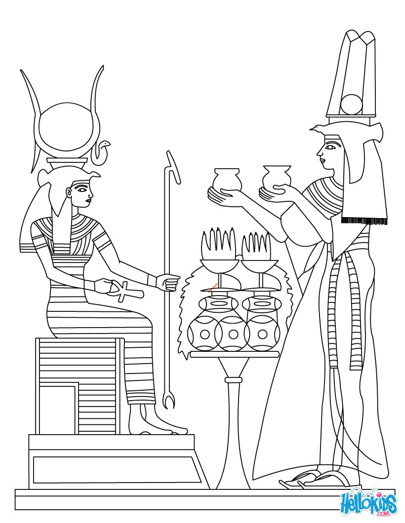 Ancient egypt art coloring pages   Hellokids.com