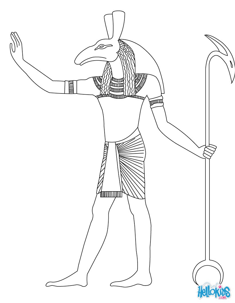 HAPY egyptian god SETH god of Ancient Egypt to color online Coloring page COUNTRIES Coloring Pages