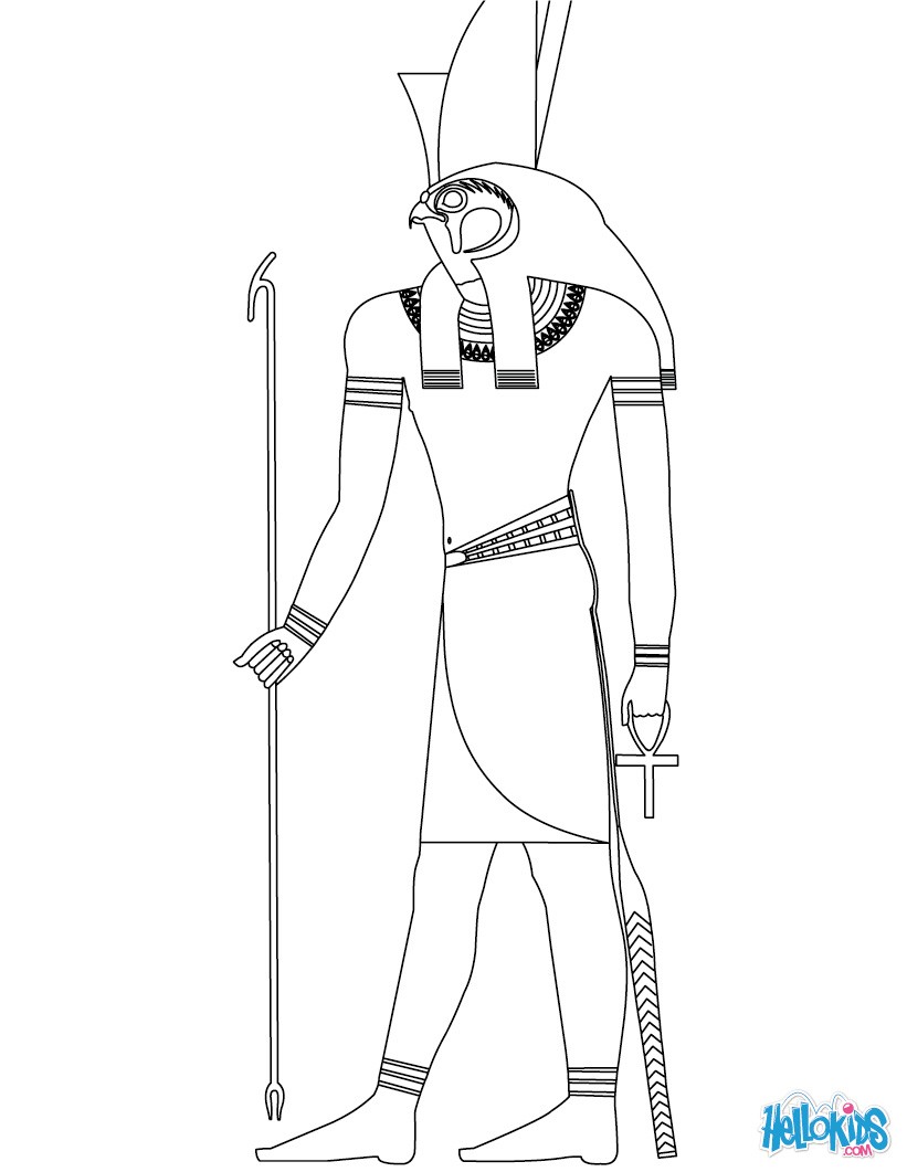 ISIS egyptian goddess HORUS egyptian god coloring page Coloring page COUNTRIES Coloring Pages EGYPT coloring pages