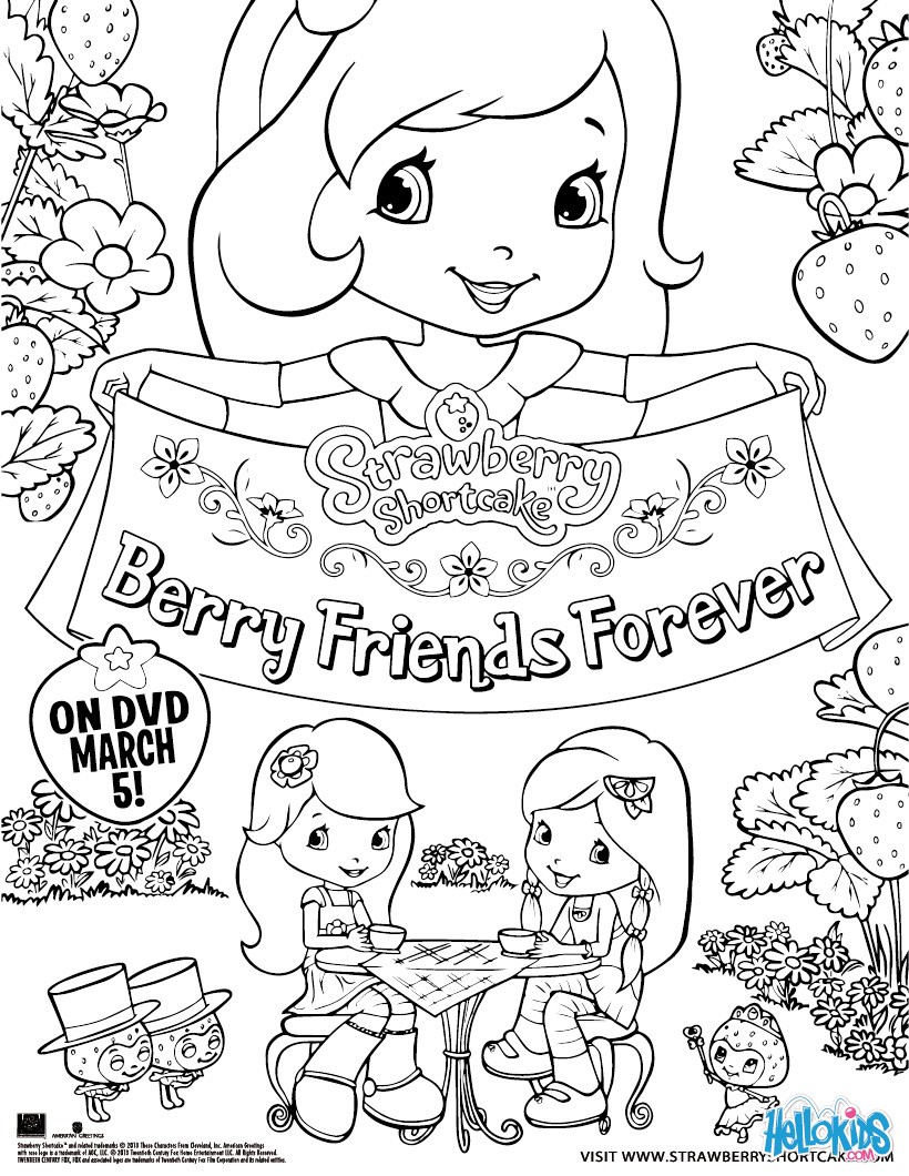 Top 20 Free printable Strawberry Shortcake Coloring Pages Online