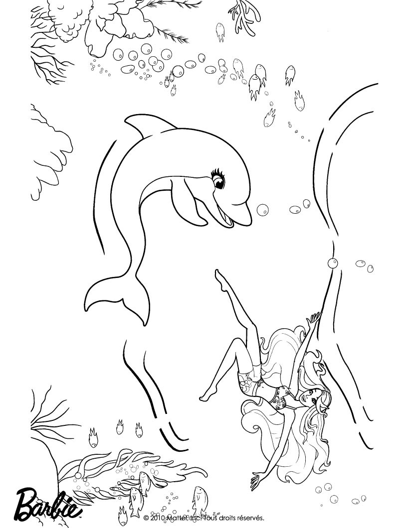 barbie in a mermaid tale coloring pages magic fish of