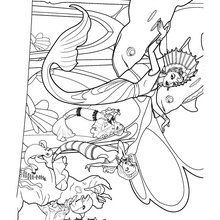 Barbie's bed coloring page - BARBIE coloring pages