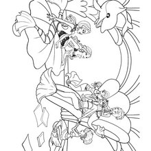 Barbie's bed coloring page - BARBIE coloring pages