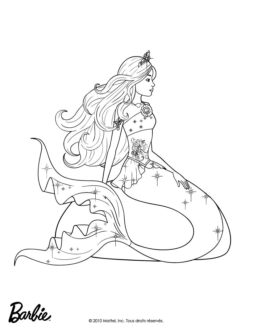 OCEANA s MERMAIDS and SEAHORSES CALISSA QUEEN OF OCEANA coloring page Coloring page GIRL coloring pages BARBIE coloring