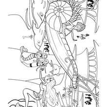 ERIS on her SUBMARINE COACH coloring page
