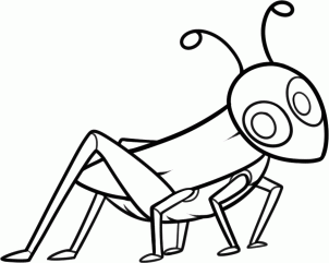 How to draw how to draw a grasshopper for kids Hellokidscom