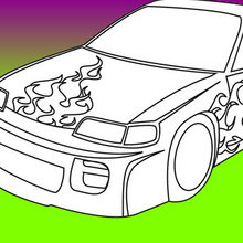 Also in TUNING CAR coloring pages