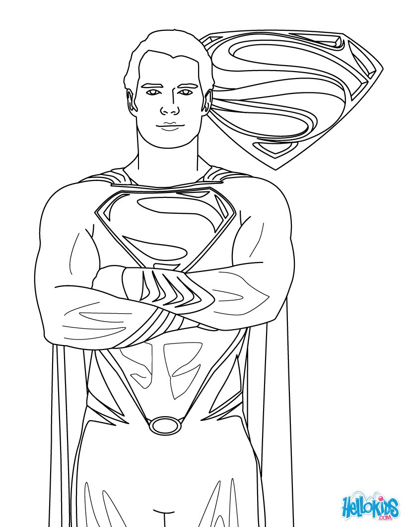 Superman coloring pages   Hellokids.com