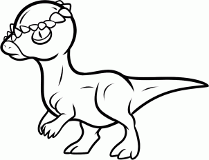 How to draw how to draw a pachycephalosaurus - Hellokids.com