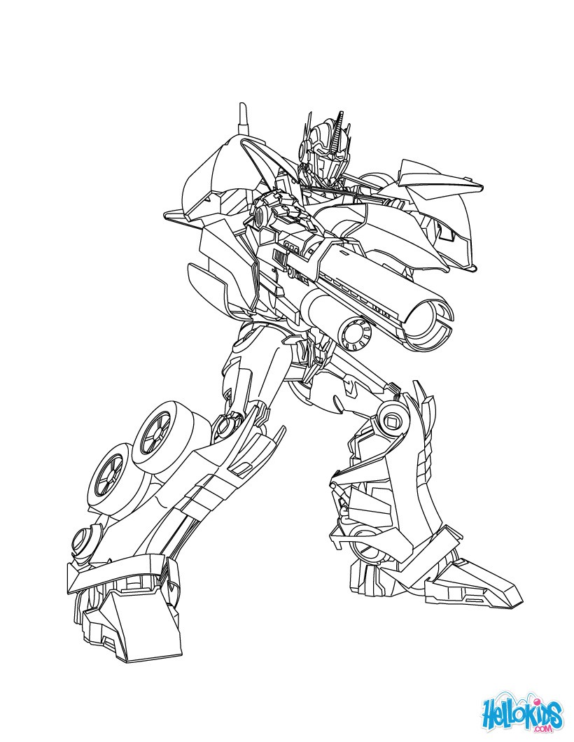 The gallery for --> Transformers Optimus Prime Coloring Page