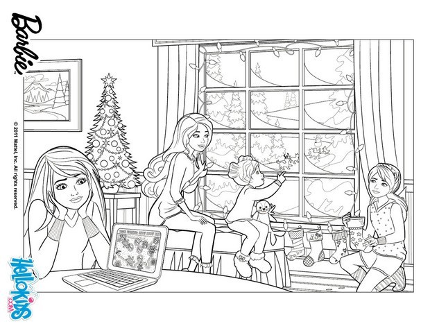 Barbie39s christmas story coloring pages Hellokidscom