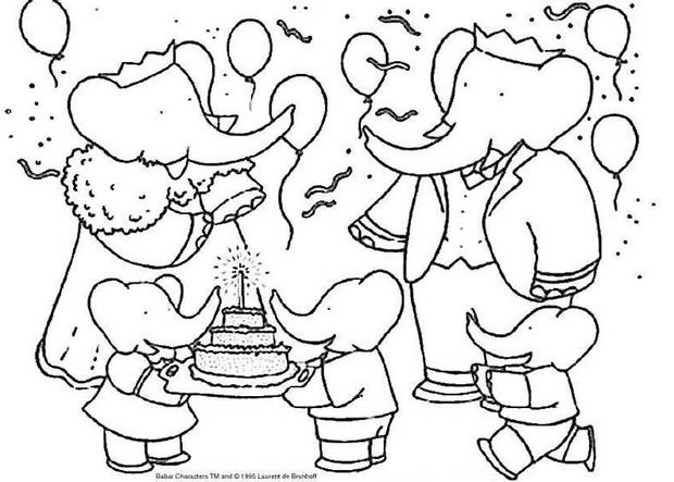 babar the elephant coloring pages - photo #24