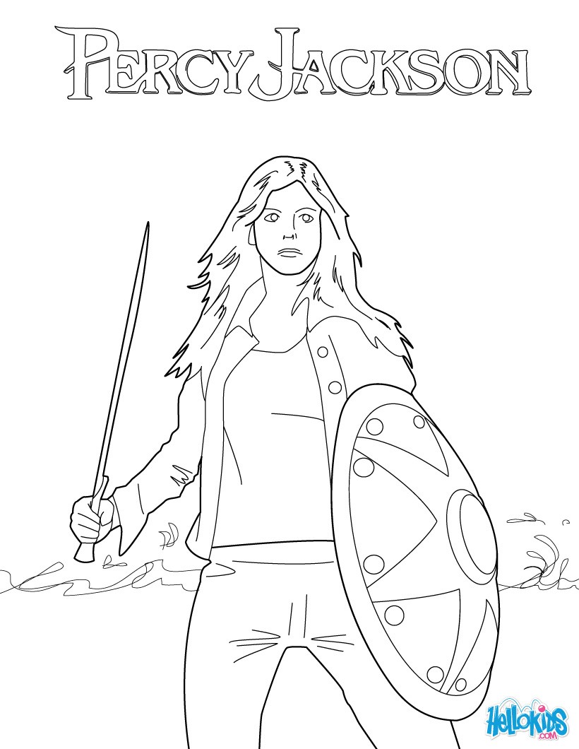 Zeus Annabeth Chase coloring page