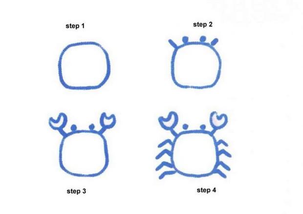 How to draw a cartoon Crab