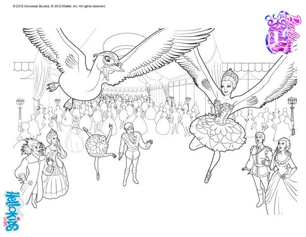 Ballerinas Flying Coloring Pages
