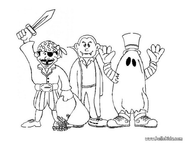 halloween monster coloring pages