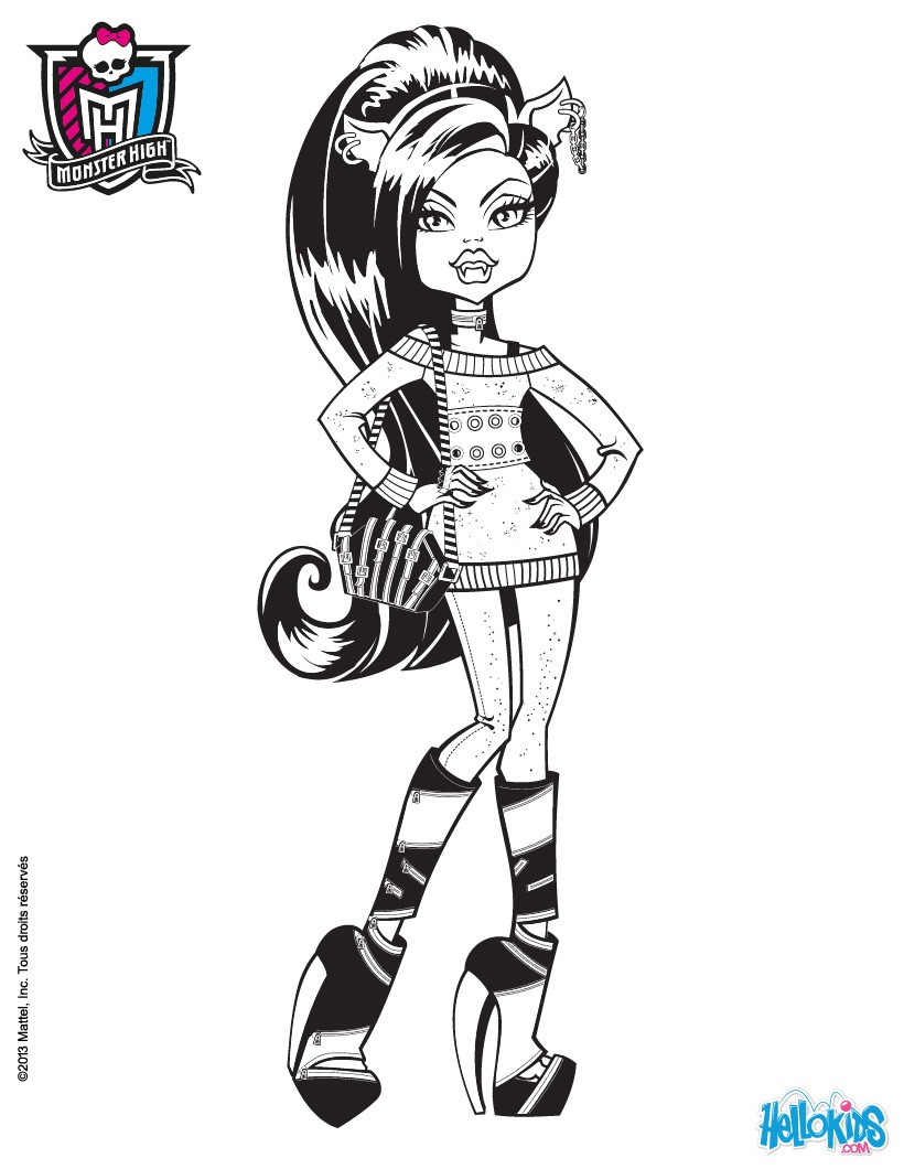 Clawdeen wolf39s heels coloring pages Hellokidscom