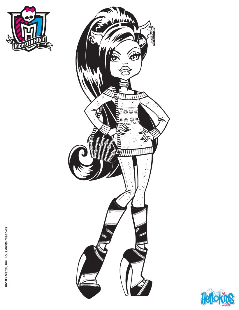 Clawdeen Wolf - Monster High Kids Coloring Pages