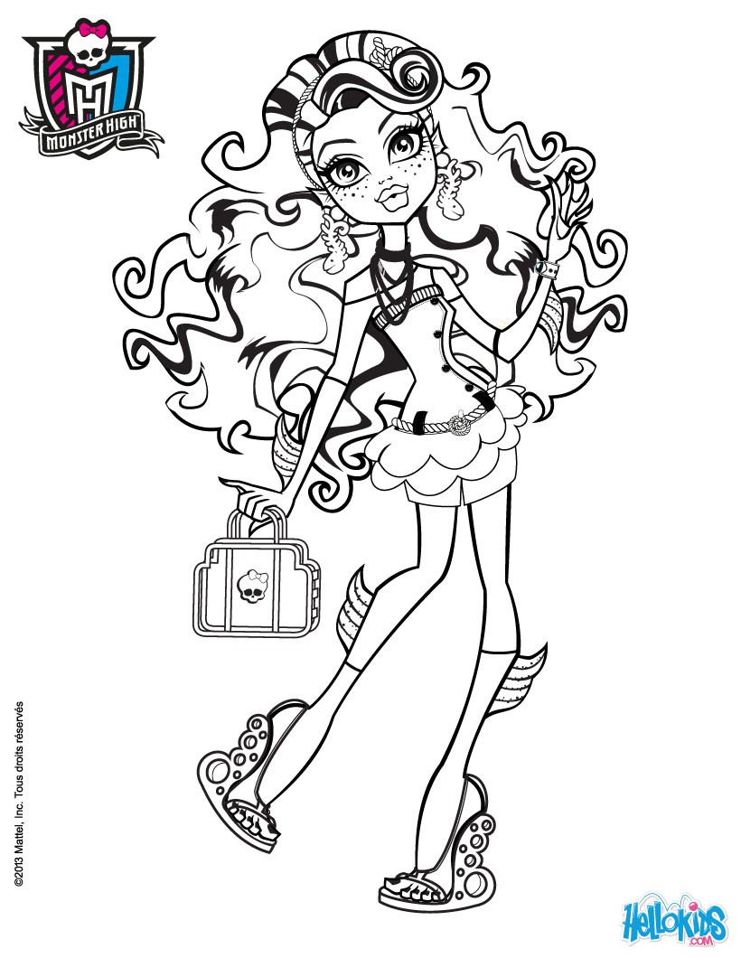 face portrait of lagoona blue coloring pages - photo #3