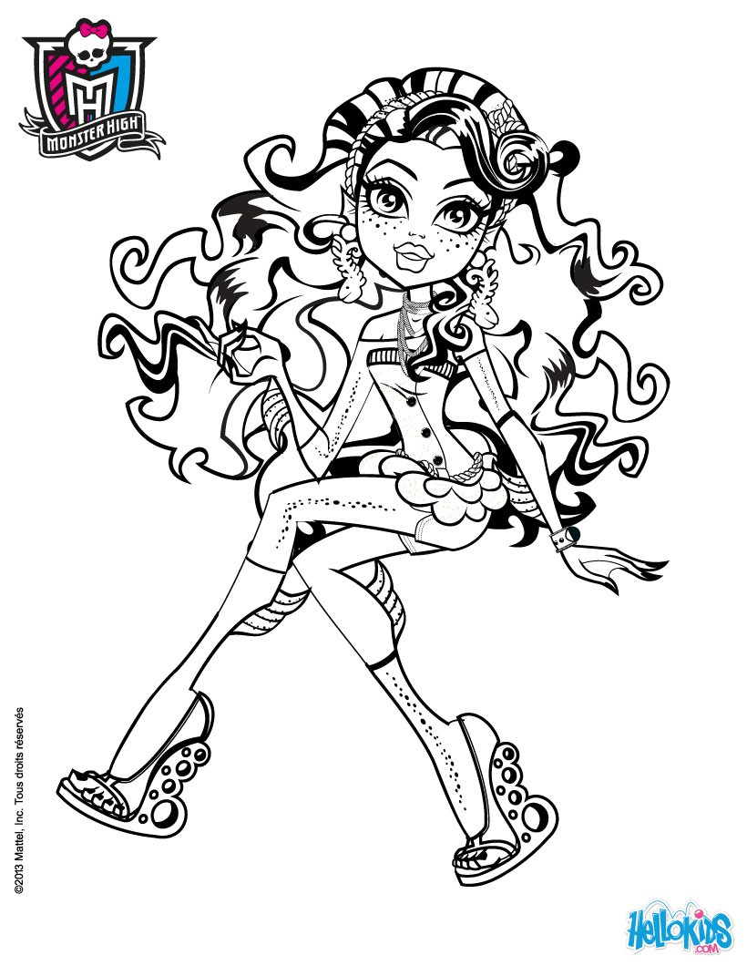 face portrait of lagoona blue coloring pages - photo #10