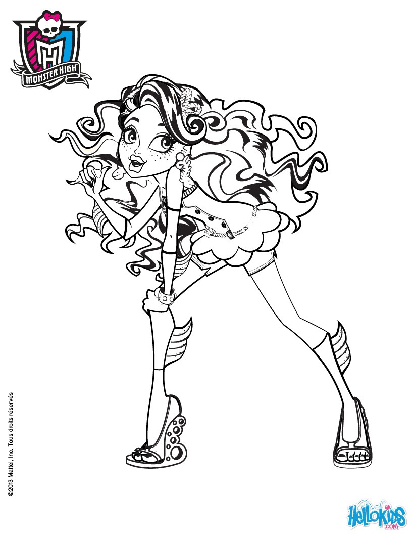 face portrait of lagoona blue coloring pages - photo #2