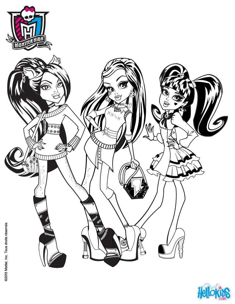 Featured image of post Draculaura Monster High Colouring Pages Coloriage monster high draculaura se pose une question
