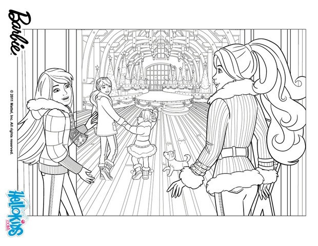 Barbie39s christmas adventure coloring pages Hellokidscom