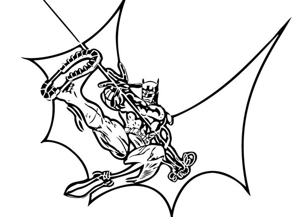 batman color drawing