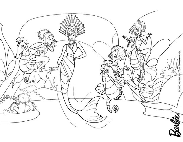 queen mermaid coloring pages - photo #23
