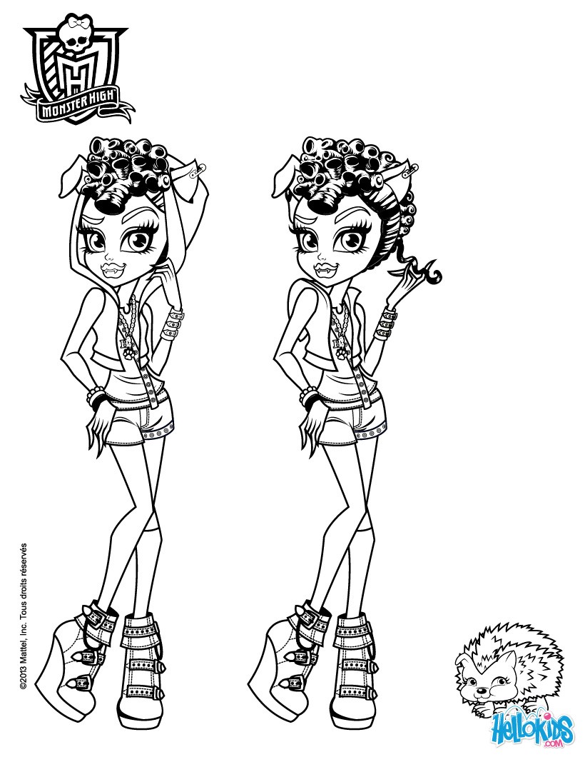 howleen wolf cushion monster high coloring pages lm6 source