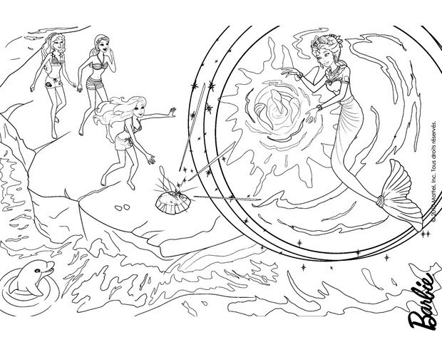 queen mermaid coloring pages - photo #6