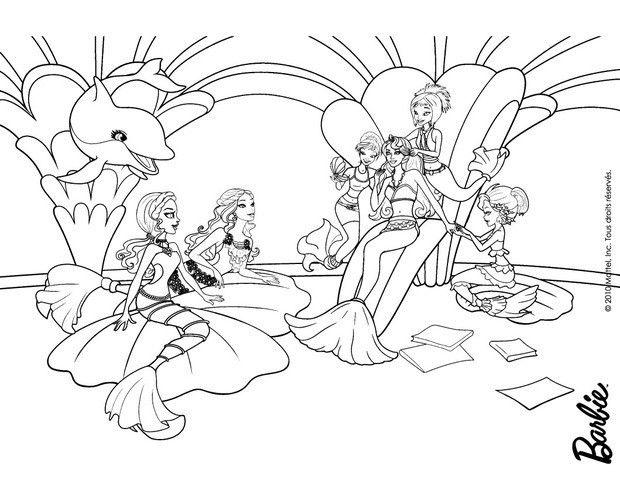 queen mermaid coloring pages - photo #1