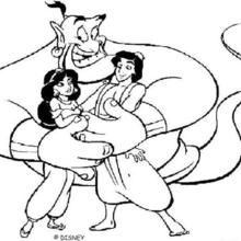 Aladdin coloring pages - 49 free Disney printables for kids to color online