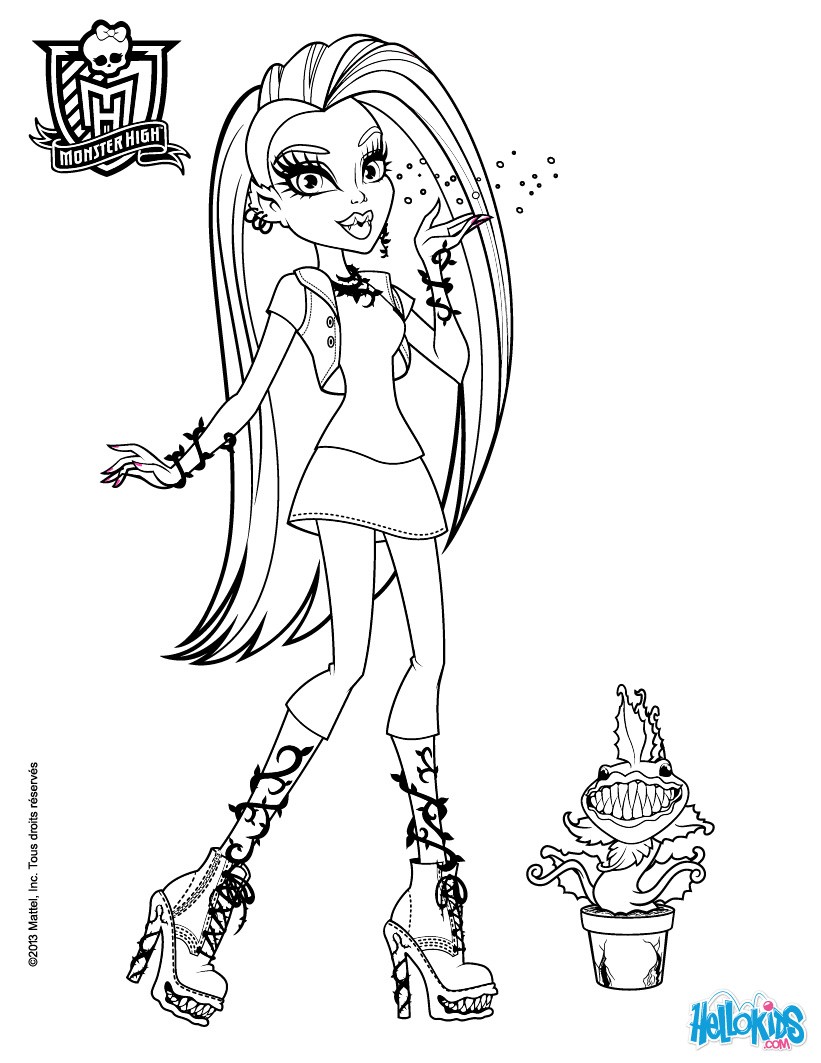 Lovely Monster High Coloring Pages Online