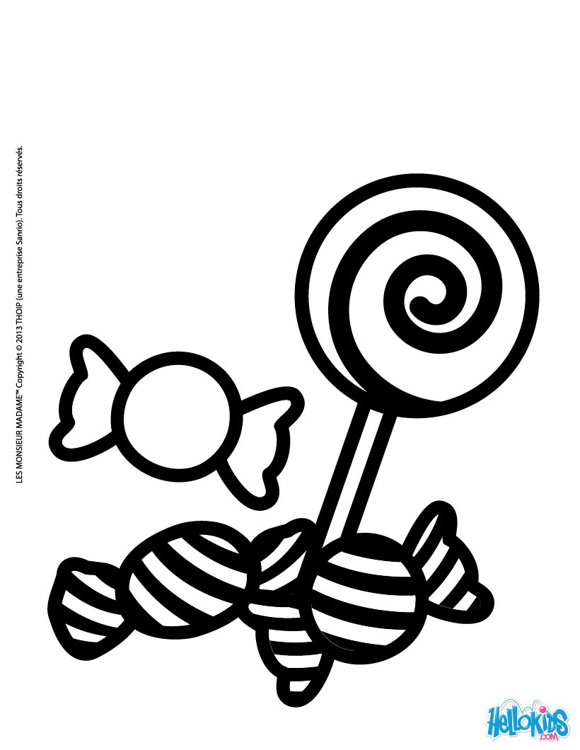 Sweets and candies coloring pages   Hellokids.com