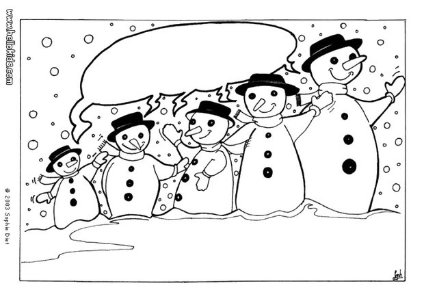 Snowman Family Coloring Pages