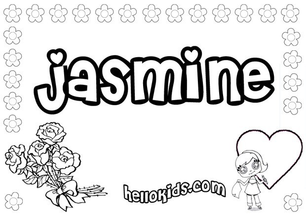 Jasmine coloring pages - Hellokids.com