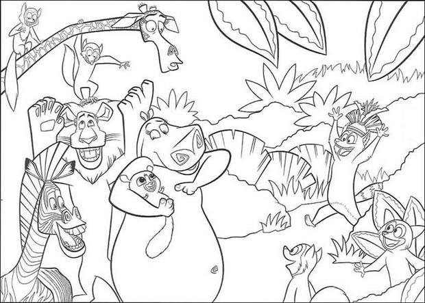 madagascar coloring pages for kids - photo #47