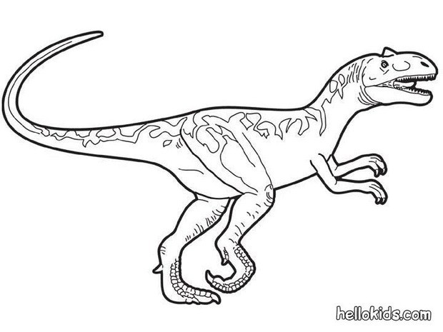 Prehistoric allosaurus coloring pages Hellokidscom