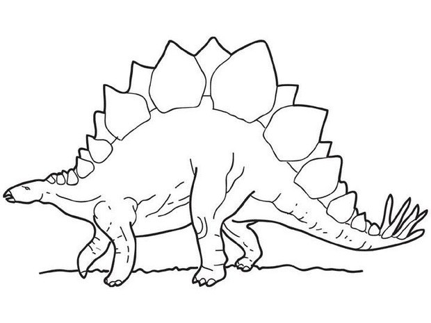 Walking stegosaurus coloring pages - Hellokids.com