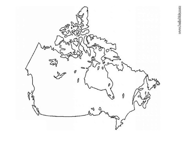 Canada Map Coloring Page Valentinema