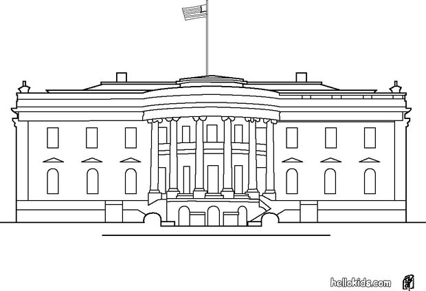 White house coloring pages - Hellokids.com
