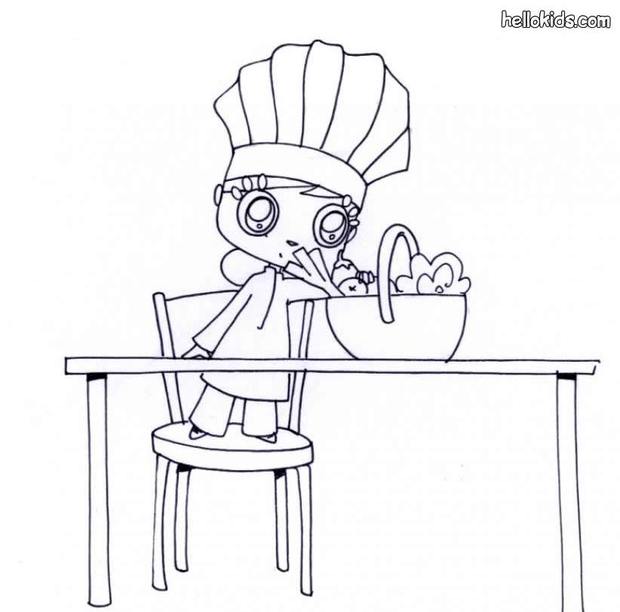 coloring pages of chef hats - photo #21