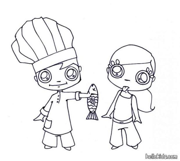 Hate Fish Coloring Pages Hellokids Page Cooked