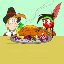 Harvest Dinner with Pilgrim puzzle