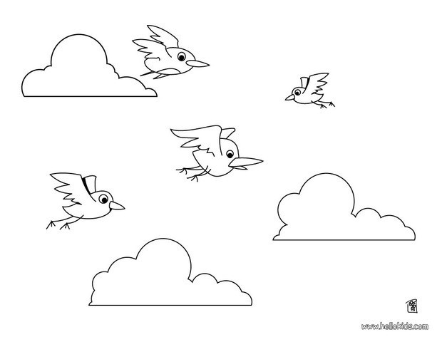 Flying birds coloring pages - Hellokids.com